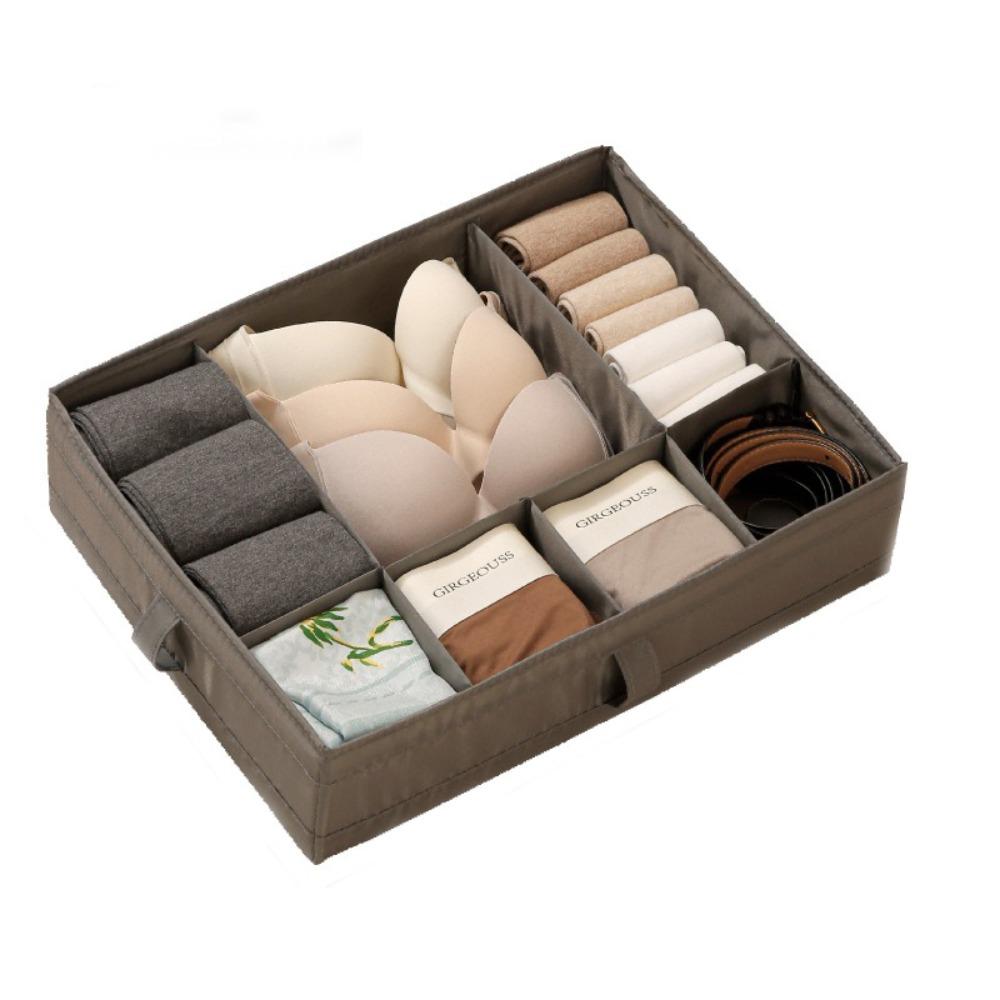 Dustproof Underwear Storage Box Stackable Space Saving Wardrobe Clothes Divider Moisture-Proof Anti-mite Bra Socks Organizer