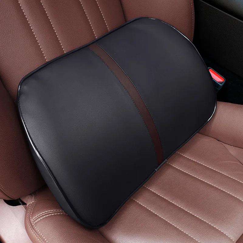 Interior Cushions Headrests Car Neck Guards Seat Backrests Leather Lumbar Pads Car Lumbar Pads Memory Foam Soft and Comfortable