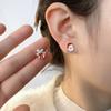 4 Pcs/set Cute Small Enamel Christmas Earrings for Women Trendy Santa Claus Elk Xmas Tree Stud Earrings Girls Party Jewelry Gift