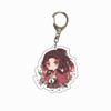Demon Slayer Anime Acrylic Transparent Keychain Cute Accessories Food Theme Pendant Charm Decor Gift Fans Collection for Carry Mini Lightweight