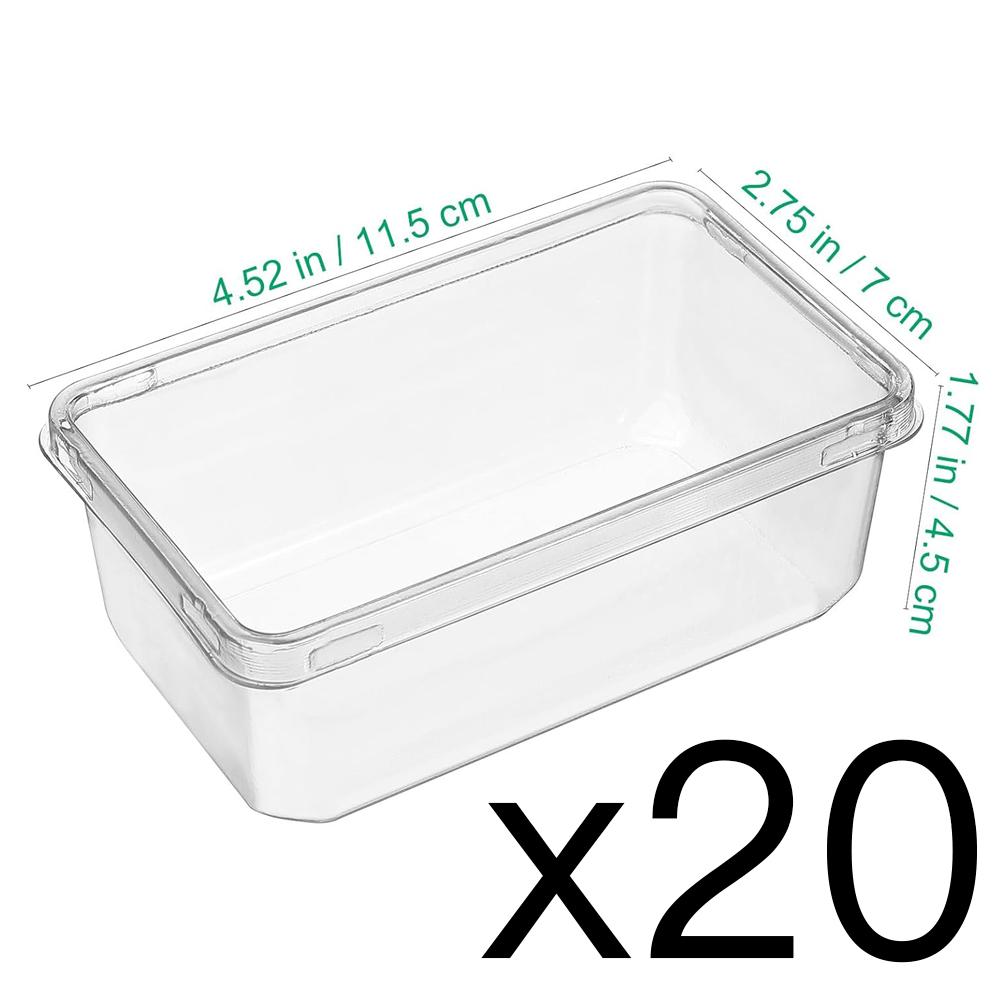 Clear Dessert Containers with Lids, Small Cake Slice Box for Tiramisu Cheesecake, Individual To Go Food Packaging for Sandwich