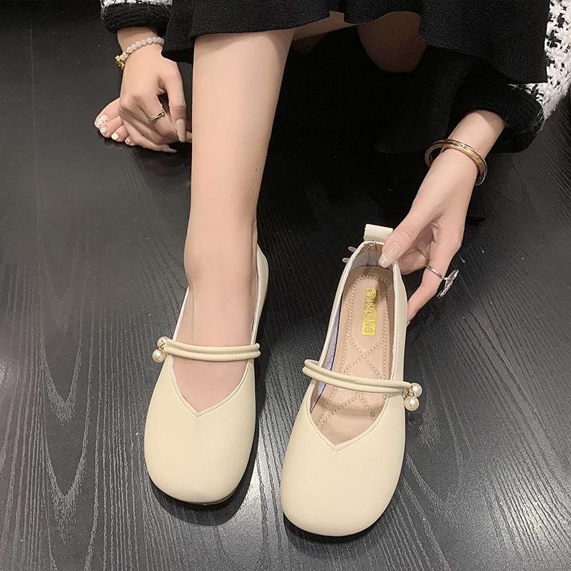 Modă 2024 Pantofi Plați de Vară Noi Casual pentru Femei Pantofi Plați cu Gură Adâncă Moale și Versatil Vârf Rotund