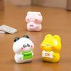 Collection Of 4 Funny Cartoon Animal Figurines With Emotional Signs For Enhancing Kids Room And Office Desktop Decors