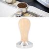 Coffee Tamper Detachable Food Grade Stainless Steel Flat Bottom Coffee Powder Press Hammer with Wooden Handle