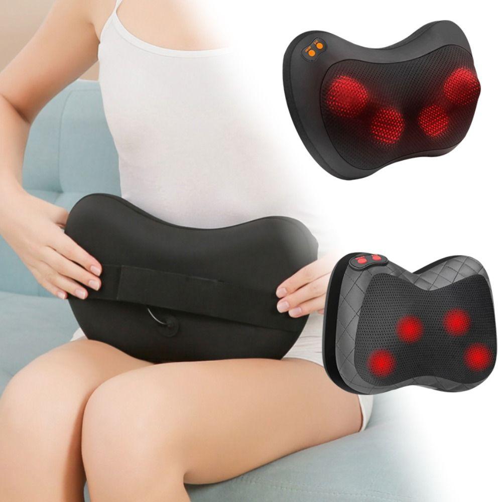 3D Simulation Back Massager With Heat Electric Massage Pillow Lumbar Massage