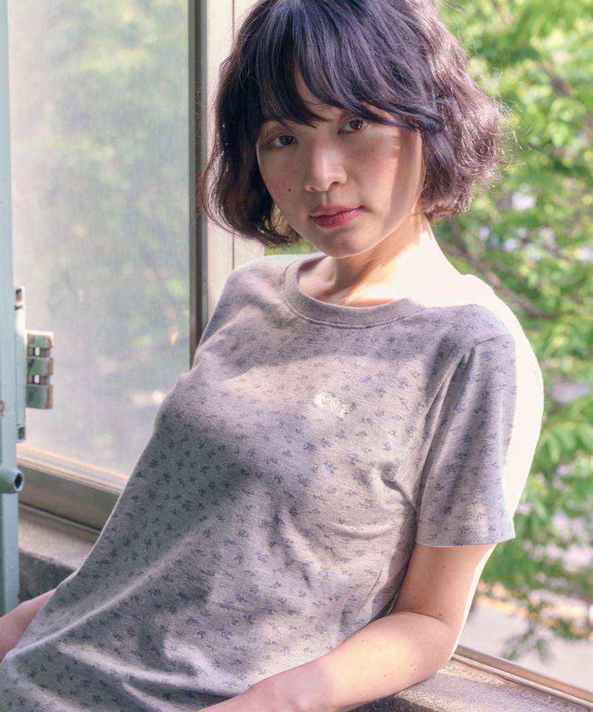 AMBLER Garden Embroidered Short Sleeve T-Shirt Acr701 (Melange)