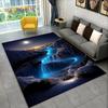 Crystal Velvet Carpet 3D Magic Castle Scenic Area Rug Non-Slip Floor Mat for Living Room Bedroom Kitchen Decor
