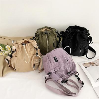 Sacoche à bandoulière unique décontractée pour téléphone portable de trajet Sac bandoulière Matériau en nylon Sacs à main pour femmes