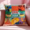 Tv F-Friends Cushion Cover Breathable Linen Pillowcase Summer Odorless Eco-Friendly Invisible Zipper Washable