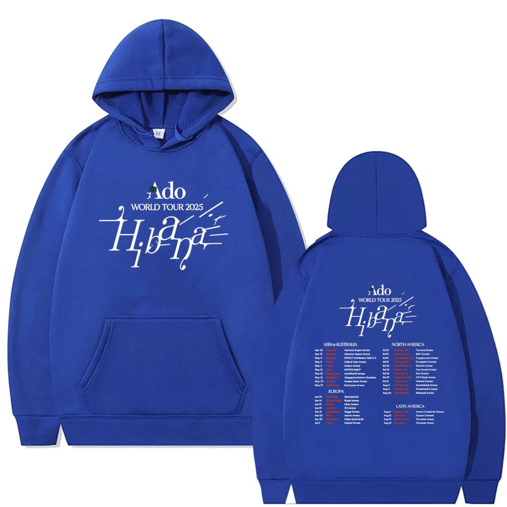 Ado Welttour Hibana Doppelseitiger Druck Hoodie Herren Damen Mode Japanischer Stil Kapuzen Trainingsanzug Männlich Vintage