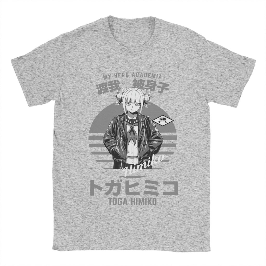 Mens Anime My Hero Academia Toga Himiko T Shirts Pure Cotton Clothes Vintage Short Sleeve O Neck Tees Gift Idea TShirts