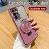 Quicksand Glitter Magnetic Stand Phone Case For Samsung Galaxy S24 S23 S22 Plus Ultra S20FE S21FE Note 20 Ultra Shockproof Cover