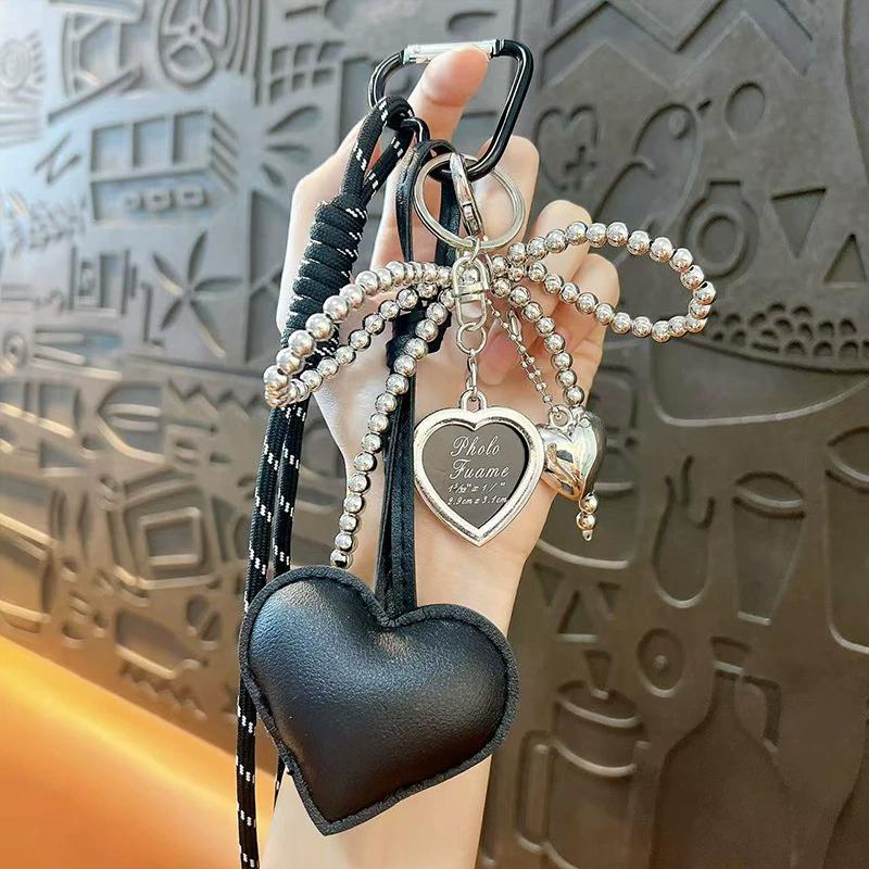 Yogodlns Мини-рюкзак в форме сердца из искусственной кожи Подвесная сумка-подвеска Аксессуары для сумок-подвесок one size чёрный 668₽