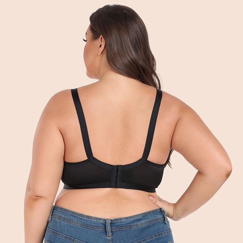 European and American Satin Ultra-thin Large Size Bra Full Cup French Style Without Steel Ring Underwear