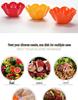 Rotating Lace Edge Melamine Vegetable Skewer Hot Pot Bowl - Commercial Plastic Salad & Tableware Bowl