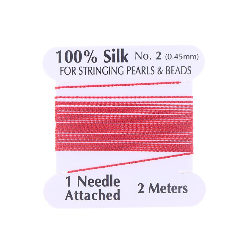 

2# 0.45мм 10шт/пакет Ручной работы 100% Натуральный шелковый шнур Веревка с бисерной шелковой нитью Игольный конец Шелк для изготовления DIY ювелирных изделий
