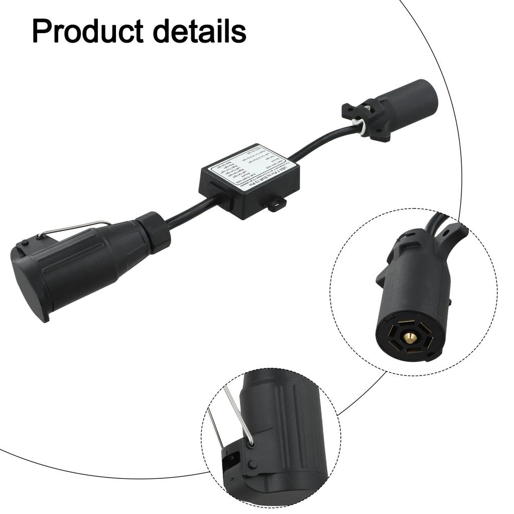 Hot Light Converter Trailer Light Converter US To European Vehicle Replacement 7-Way Accessory Connector Parts