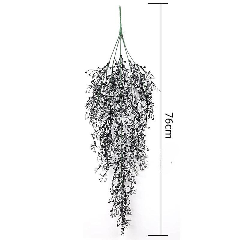 

Искусственное зеленое растение Искусственный колокольчик Ива Лоза Настенная подвесная лоза для гостиной Украшение Подвесные искусственные растения Bellows белый/чёрный