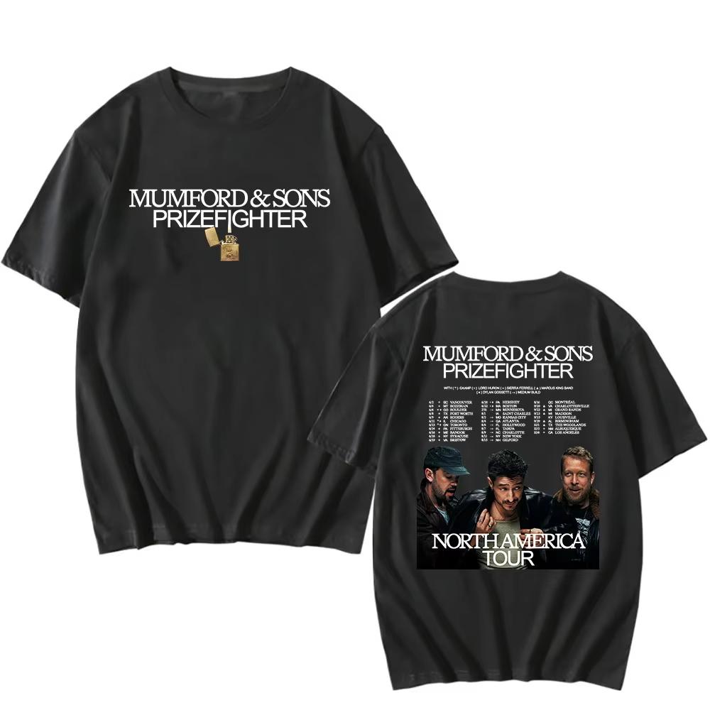 Prizefighter 2026 North American Tour Tees MUMFORD & SONS Band Design Merch Graphic Print T-shirt Men Women Vintage Top Hip Hop Streetwear Top S