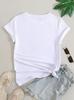 Women's Fitness Graphic Print T-Shirt Breathable Round Neck Tee with Cartoon Character Design for Gym Casual Outdoor Activities