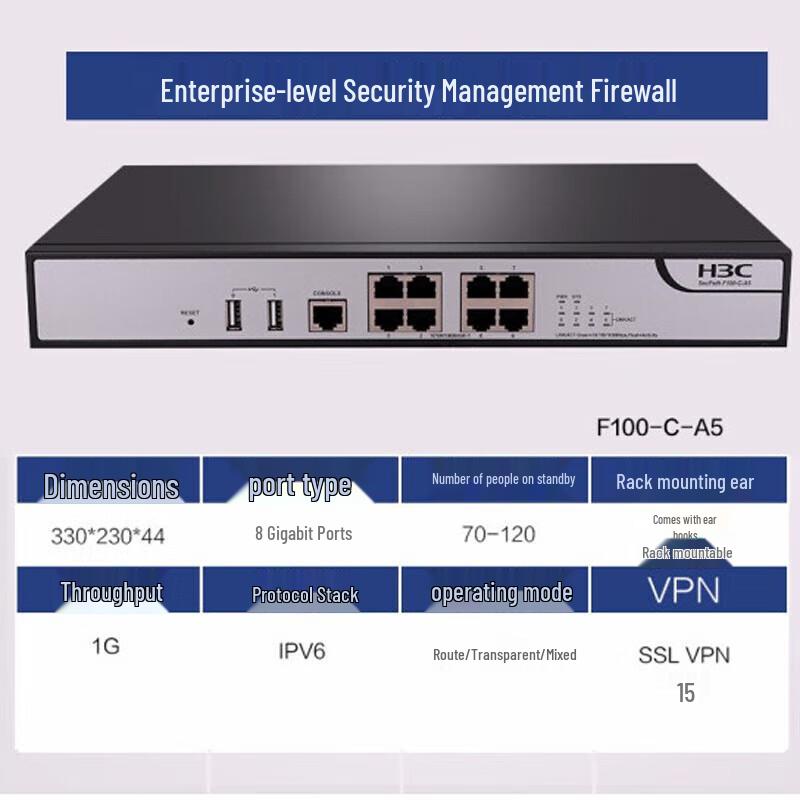 H3C F100-C-A5 Enterprise High-Performance Firewall