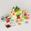 Wooden Puzzle Toy With Six Side Carrot Strawberry Early Learning Matching Shape