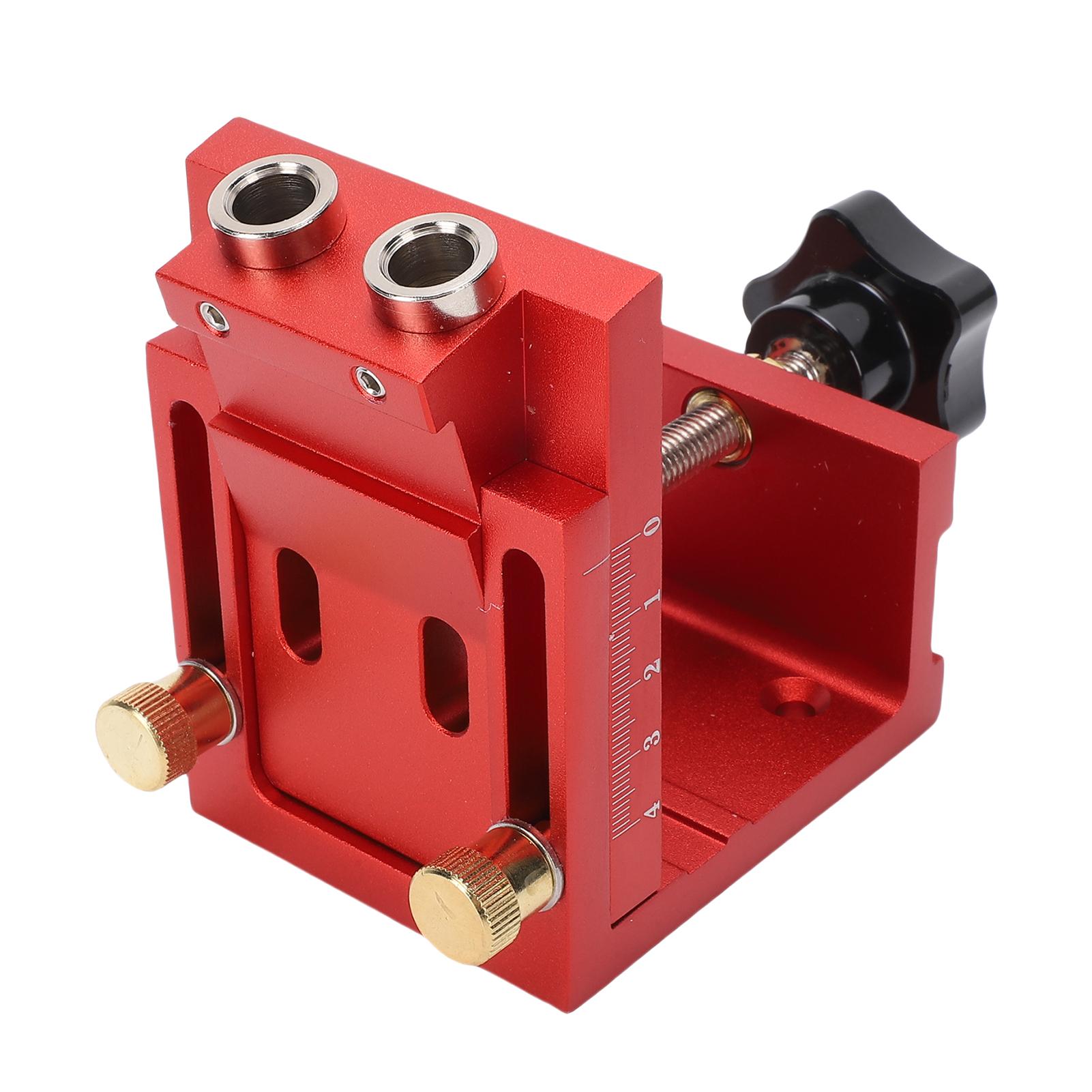 

Inclined Hole Drilling Positioner, Hole Jig Kit, 15 degrees Angle Aluminum Alloy Woodworking Drilling for Cabinet, Furniture