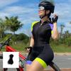 Schmal geschnittener Damen Einteiler Radanzug, Kurzarm Schnelltrocknend MTB Rennrad Skinsuit Radfahren