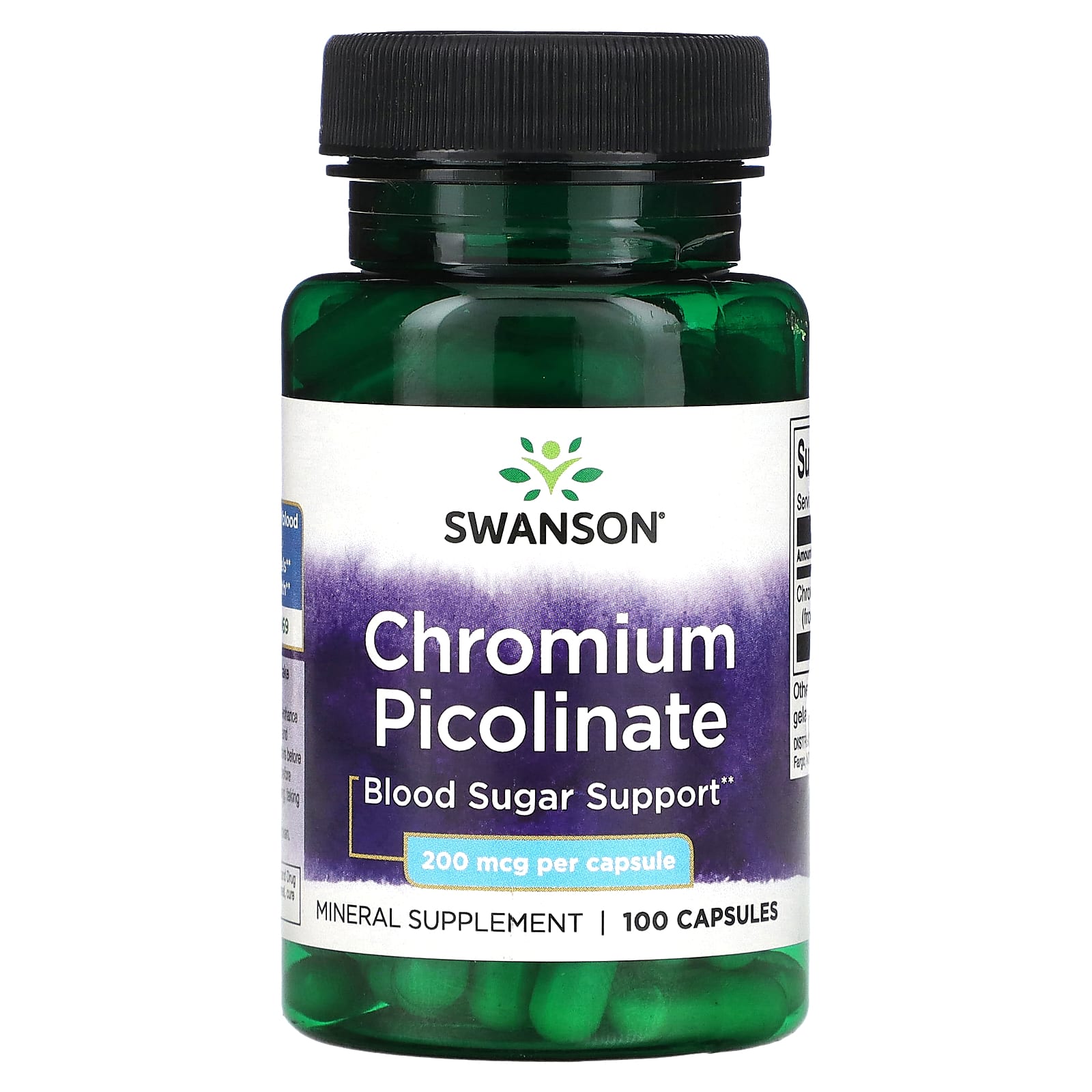 

Chromium Picolinate, 200Mcg, 100 Capsules