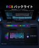 GravaStar K1 Lite Transparent Gaming Bluetooth Transparent RGB US Layout Mechanical Keyboard for Transparent Black Keyboard, Wireless, 75% Layout,