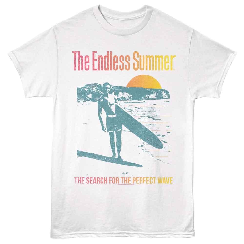 Bruce Brown Films - Sunset And Teal - White - Adult Unisex Short Sleeve T-Shirt 2XL