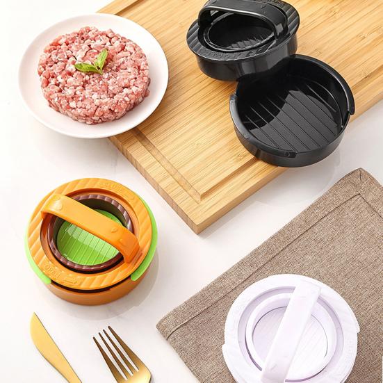 Yousheng Round Burger Press Patty Maker with Non-Stick Plunger Reusable Even Thickness Burger Shaping Press for Beef Chicken Veggie Patties Essential