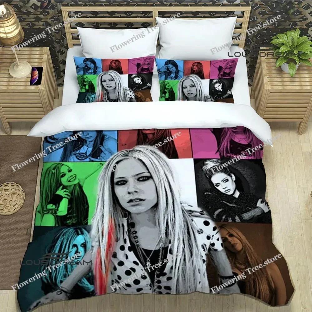 Singer AVRIL LAVIGNE Printed Bedding Sets Exquisite Bed Supplies Set Duvet Cover Bed Comforter Set Bedding Luxury Birthday Gift0