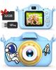 Space Cartoon Kids Selfie Camera HD Kids Digital Video X5S Cameras Toys with 32GB SD Card for Children Christmas Birthday Gifts
