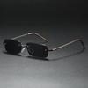 Stylish Rimless Sunglasses Rectangle Popular Women Eyeglasses Men Shades Small Square Sun Eyeglasses For Female Male Traveling Oculos Glasses