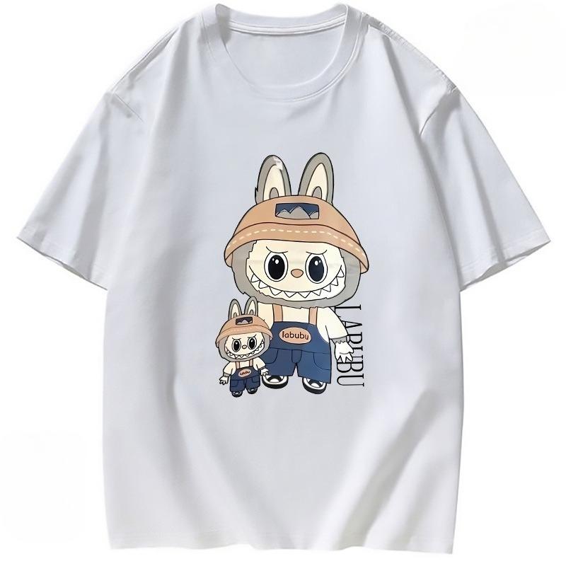 2025 NEW Cartoon Plush Anime Printed T-shirt Boys and Girls Popular Summer Fun Top