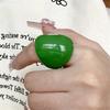 Fashion Colorful Resin Oval Large Rings Candy Color Acrylic Geometry Round Wide Ring For Women Girls Travel Summer Jewelry Girl