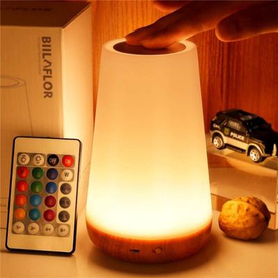 Tischlampe, Nachttischlampe für Schlafzimmer, 13 Farbwechsel, Touch-Nachtlicht, RGB-Fernbedienung, dimmbar, USB-aufladbar, tragbares Raumlicht