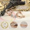 Cubic Zirconia 10K Pink Gold Hoop Snap Simple and Dainty for Kk164 [Four-Leaf Clover] Earrings, 2-Way Earrings, Women