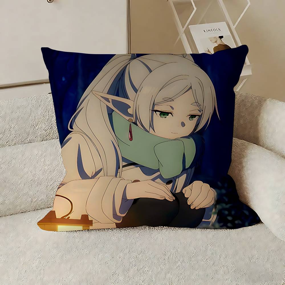 Anime F-Frieren Cute Case Plush Fabric Soft Pillowcase Double Sided Print Cushion Cover Household Gifts