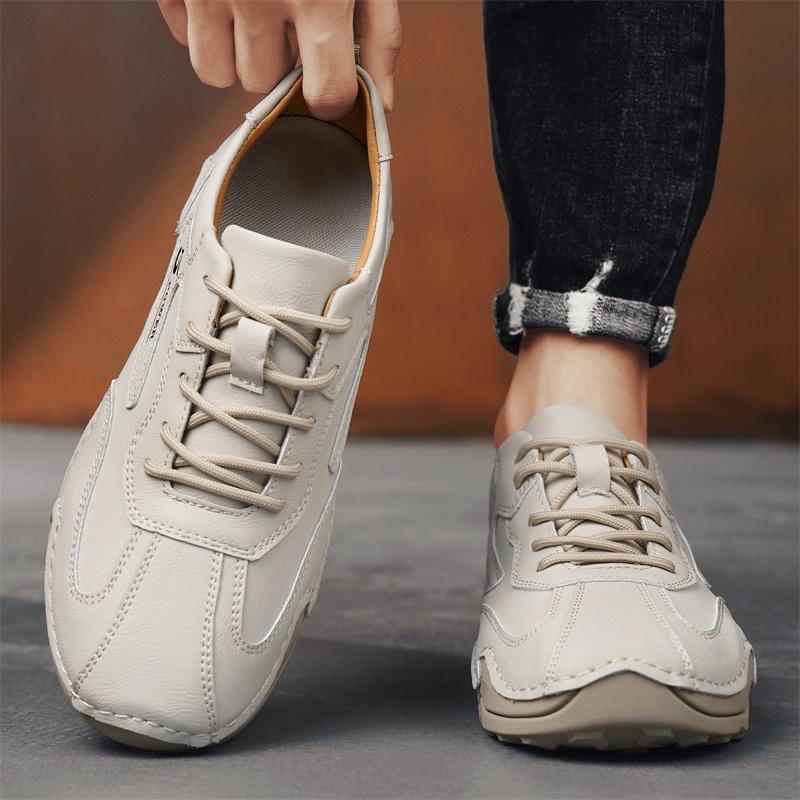 Plus Size 46 Men Split Leather Casual Leather Shoes Men Loafers Comfortable Driving Shoe Moccasins Man Flats Shoes