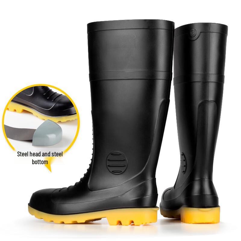 Zhongyi Men's Steel-Toe Industrial Rain Boots