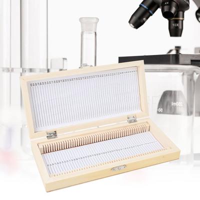 Biology Glass Prepared Microscope Slides Specimens Wooden Slide Storage Box Case Microscope Slide Box Prepared Slide Box