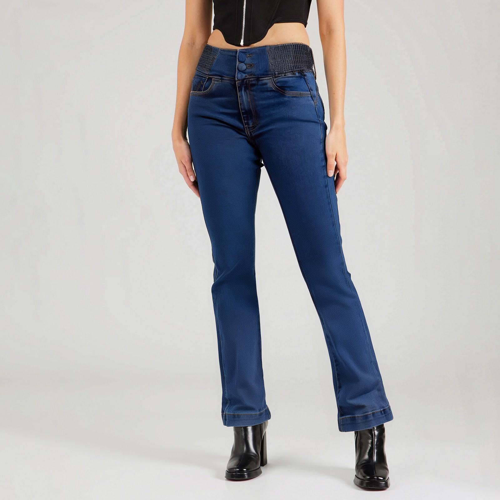 

Женские джинсы повседневные однотонные повседневные брюки универсальные облегающие джинсы L