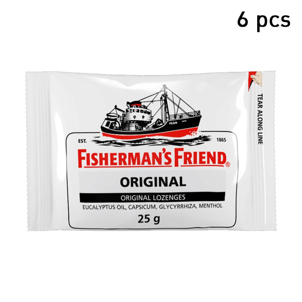 

Таблетки Fisherman s Friend, Original, Оригинальные пастилки, эвкалиптовое масло, стручковый перец, солодка, ментол, 25 г. х 6/12/24 шт. 25 g. x 6 pcs