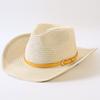 Popolare cappello da cowboy western classico europeo e americano intrecciato in paglia per uomo e donna moda outdoor stile OL cappello a cilindro intrecciato