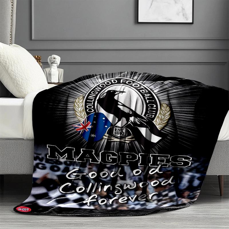 Football Club Print Blanket - Soft & Comfortable, for Bedroom, Travel, Sofa, Home Decoration - Birthday Christmas Gift for Friend
