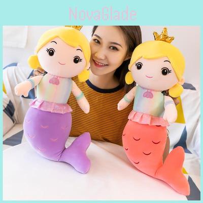 Charming Mermaid Stuffed Animal Plush Toy For Children Enchanting Decorative Pillow For Bed