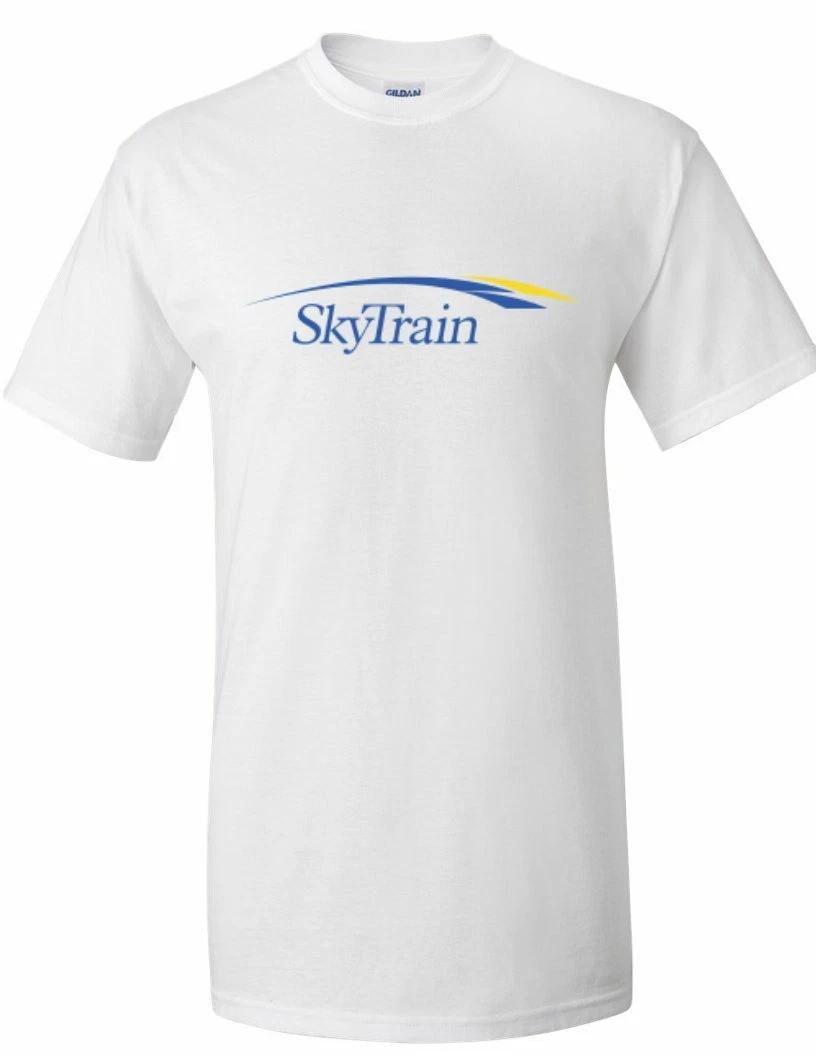Sky Train Retro SkyTrain Logo Railway Vancouver Canada Metro Train White T-Shirt 3XL