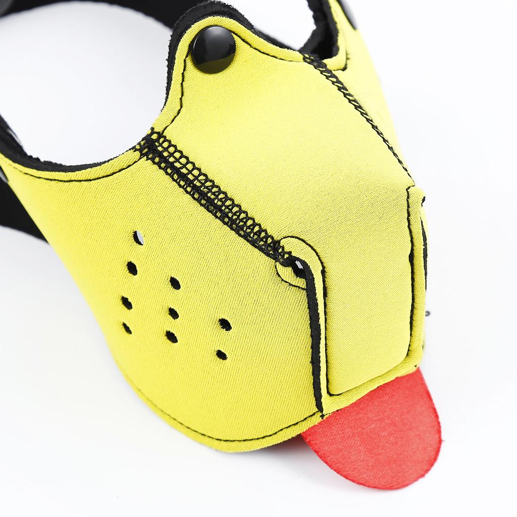 Puppy Play Gay Toys Rubber Half Face Dog Mask Hood Sex Toys for Men Adult Games Slave Bondage Restraint Muzzle Mask with